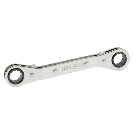 Urrea 12-Pt, 6 pt offset ratcheting box-end wrench, 3/4X7/8" opening size. 1185